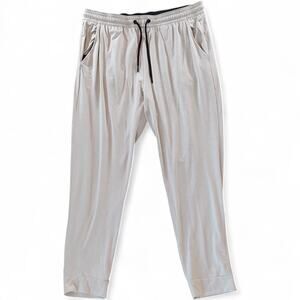 01.Algo Performance Joggers Athletic Pants Quick Dry Moisture Wicking Lt Gray XL